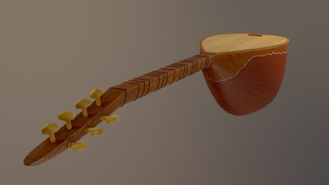 Download Saz baglama Instrument 3D Model