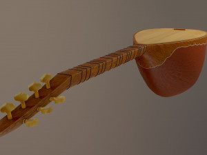 Saz baglama Instrument Model 3D