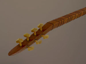 Saz baglama Instrument 3D Model