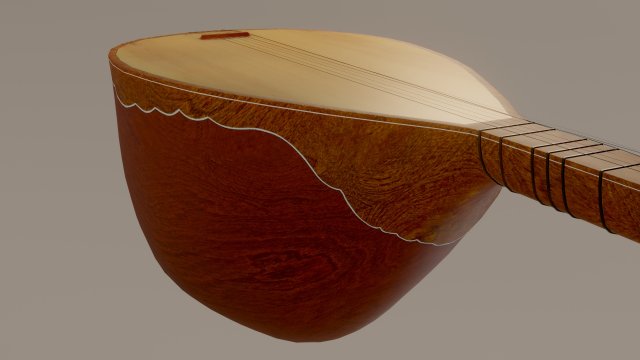Download Saz baglama Instrument 3D Model