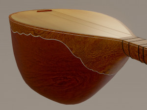 Saz baglama Instrument Model 3D