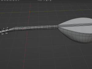Saz baglama Instrument Model 3D