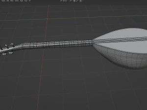 Saz baglama Instrument 3D Model
