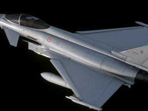 Euro Fighter Typhoon with High Resolution Cocpit 3D Model