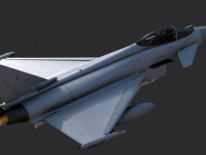 Euro Fighter Typhoon with High Resolution Cocpit - Fully Rigged 3D Model