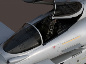 Euro Fighter Typhoon with High Resolution Cocpit - Fully Rigged 3D Model