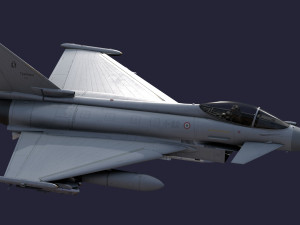 Euro Fighter Typhoon with High Resolution Cocpit - Fully Rigged 3D Model