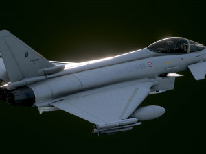 Euro Fighter Typhoon with High Resolution Cocpit - Fully Rigged 3D Model