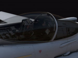 Euro Fighter Typhoon with High Resolution Cocpit - Fully Rigged 3D Model