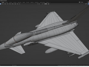 Euro Fighter Typhoon with High Resolution Cocpit - Fully Rigged 3D Model
