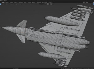 Euro Fighter Typhoon with High Resolution Cocpit - Fully Rigged 3D Model