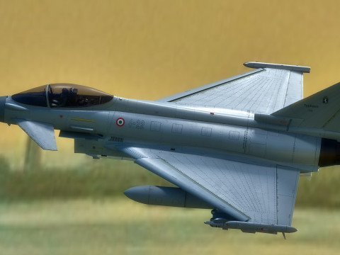 Euro Fighter Typhoon with High Resolution Cocpit - Fully Rigged Modello 3D