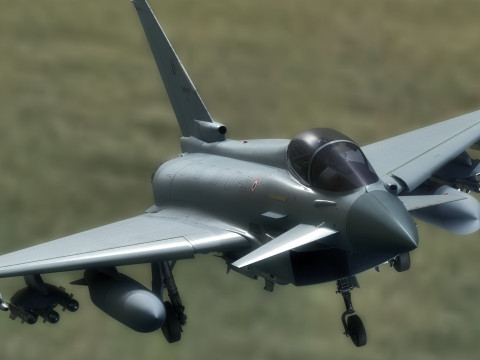 Euro Fighter Typhoon with High Resolution Cocpit - Fully Rigged Modello 3D