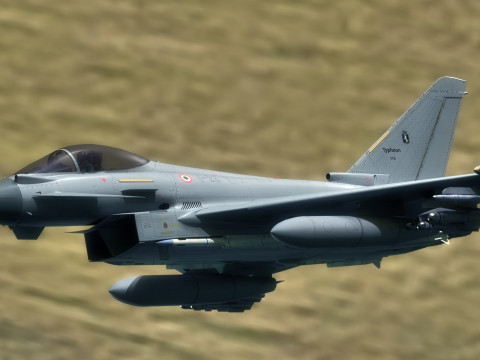 Euro Fighter Typhoon with High Resolution Cocpit - Fully Rigged Modello 3D