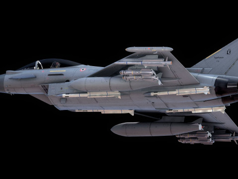 Euro Fighter Typhoon with High Resolution Cocpit - Fully Rigged Modello 3D