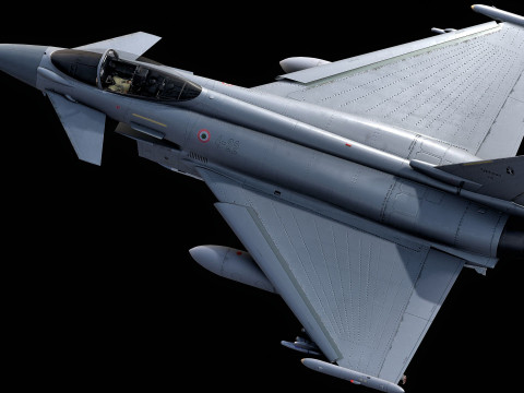 Euro Fighter Typhoon with High Resolution Cocpit - Fully Rigged Modello 3D