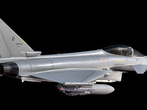 Euro Fighter Typhoon with High Resolution Cocpit - Fully Rigged Modello 3D