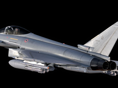 Euro Fighter Typhoon with High Resolution Cocpit - Fully Rigged Modello 3D