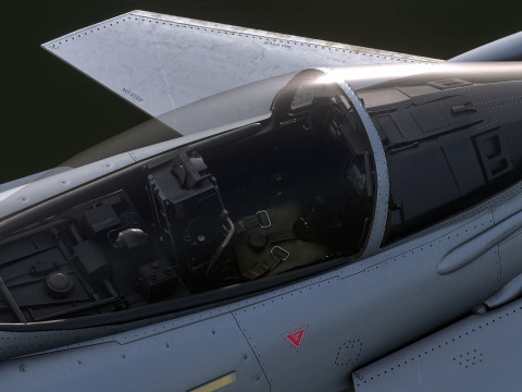 Euro Fighter Typhoon with High Resolution Cocpit - Fully Rigged Modello 3D