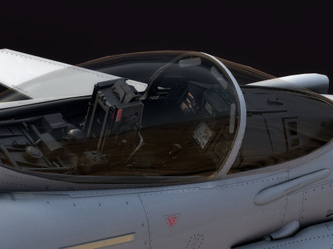 Euro Fighter Typhoon with High Resolution Cocpit - Fully Rigged Modello 3D