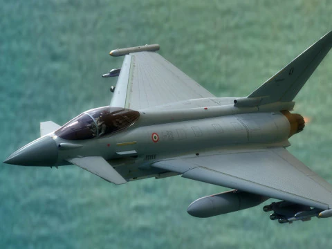 Eurofighter Typhoon с кабиной высокого разрешения - полностью оснащен 3D Модель