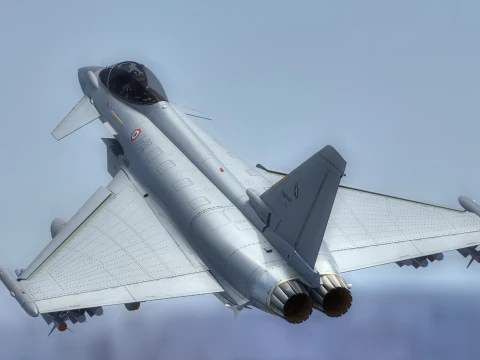 Eurofighter Typhoon с кабиной высокого разрешения - полностью оснащен 3D Модель