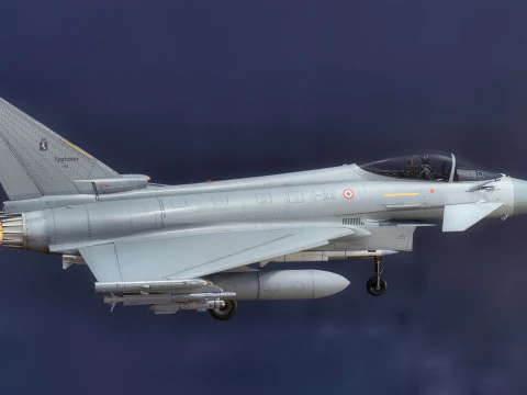 Eurofighter Typhoon с кабиной высокого разрешения - полностью оснащен 3D Модель