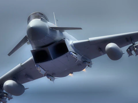 Eurofighter Typhoon с кабиной высокого разрешения - полностью оснащен 3D Модель