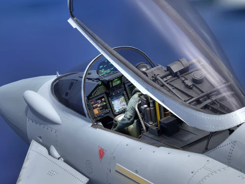 Eurofighter Typhoon с кабиной высокого разрешения - полностью оснащен 3D Модель