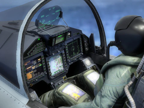 Eurofighter Typhoon с кабиной высокого разрешения - полностью оснащен 3D Модель