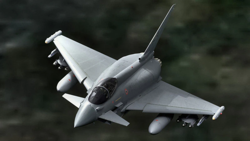 Eurofighter Typhoon с кабиной высокого разрешения - полностью оснащен 3D Модель .c4d .max .obj .3ds .fbx .stl .blend 