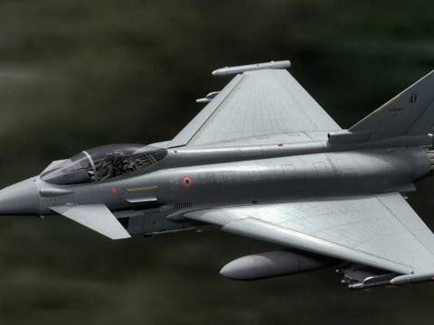 Eurofighter Typhoon с кабиной высокого разрешения - полностью оснащен 3D Модель