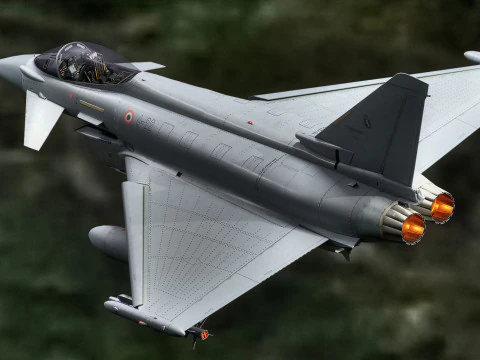 Eurofighter Typhoon с кабиной высокого разрешения - полностью оснащен 3D Модель