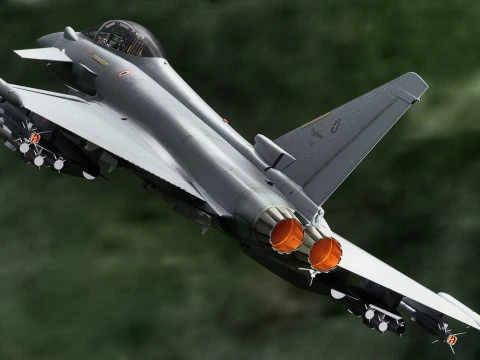 Eurofighter Typhoon с кабиной высокого разрешения - полностью оснащен 3D Модель
