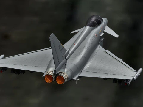 Eurofighter Typhoon с кабиной высокого разрешения - полностью оснащен 3D Модель