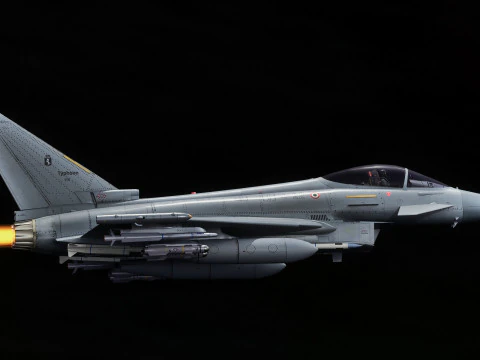 Eurofighter Typhoon с кабиной высокого разрешения - полностью оснащен 3D Модель