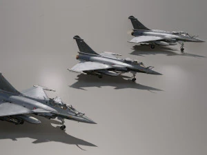 Cole&ccedil;&atilde;o Dassault Rafale - Rigged de alta resolu&ccedil;&atilde;o com Cockpit Modelo 3D