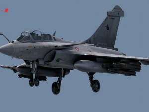 Cole&ccedil;&atilde;o Dassault Rafale - Rigged de alta resolu&ccedil;&atilde;o com Cockpit Modelo 3D