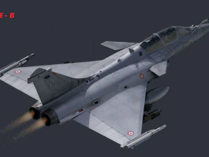 Cole&ccedil;&atilde;o Dassault Rafale - Rigged de alta resolu&ccedil;&atilde;o com Cockpit Modelo 3D