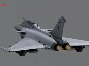 Cole&ccedil;&atilde;o Dassault Rafale - Rigged de alta resolu&ccedil;&atilde;o com Cockpit Modelo 3D