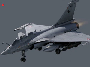 Cole&ccedil;&atilde;o Dassault Rafale - Rigged de alta resolu&ccedil;&atilde;o com Cockpit Modelo 3D