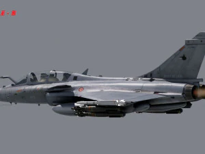Cole&ccedil;&atilde;o Dassault Rafale - Rigged de alta resolu&ccedil;&atilde;o com Cockpit Modelo 3D