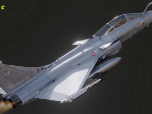 Cole&ccedil;&atilde;o Dassault Rafale - Rigged de alta resolu&ccedil;&atilde;o com Cockpit Modelo 3D