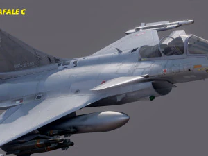 Cole&ccedil;&atilde;o Dassault Rafale - Rigged de alta resolu&ccedil;&atilde;o com Cockpit Modelo 3D