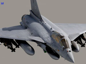 Cole&ccedil;&atilde;o Dassault Rafale - Rigged de alta resolu&ccedil;&atilde;o com Cockpit Modelo 3D