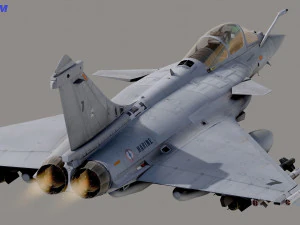 Cole&ccedil;&atilde;o Dassault Rafale - Rigged de alta resolu&ccedil;&atilde;o com Cockpit Modelo 3D