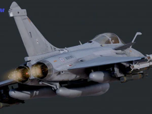 Cole&ccedil;&atilde;o Dassault Rafale - Rigged de alta resolu&ccedil;&atilde;o com Cockpit Modelo 3D