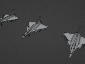 Cole&ccedil;&atilde;o Dassault Rafale - Rigged de alta resolu&ccedil;&atilde;o com Cockpit Modelo 3D