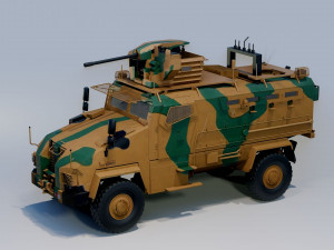 BMC kirpi MRAP - include inside - Fully Rigged 3D Модель