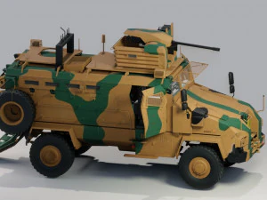BMC kirpi MRAP - inclu&iacute;do dentro - Totalmente Rigged Modelo 3D
